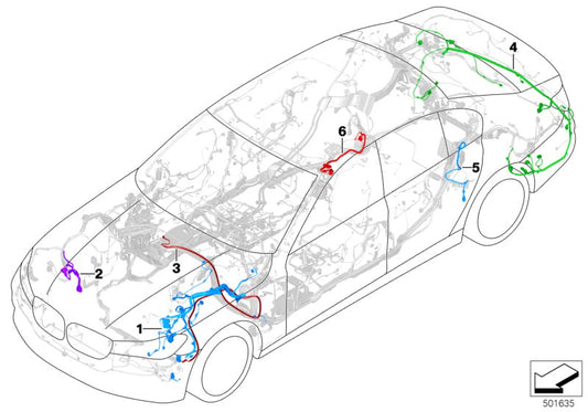 Genuine BMW 61127938471 G30 G11 G31 Rep. Wiring Harness For Electric Fan 400W/600W (Inc. 730Ld, 530iX & 530dX) | ML Performance UK UK Car Parts
