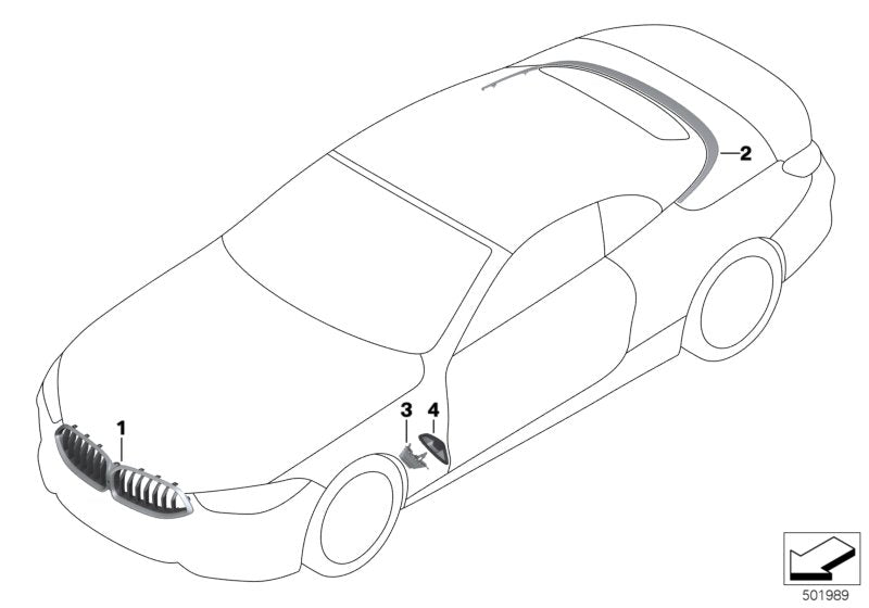 Genuine BMW 51137419019 G14 G16 G15 Trim, Air Duct, Sidewall, Left (Inc. 840dX, 840i & 840iX) | ML Performance UK UK Car Parts