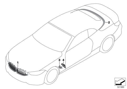 Genuine BMW 51137419019 G14 G16 G15 Trim, Air Duct, Sidewall, Left (Inc. 840dX, 840i & 840iX) | ML Performance UK UK Car Parts