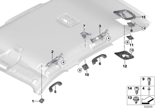 Genuine BMW 51477378638 TriCover, Partition Net, Front Right OYSTER (Inc. X1) | ML Performance UK UK Car Parts