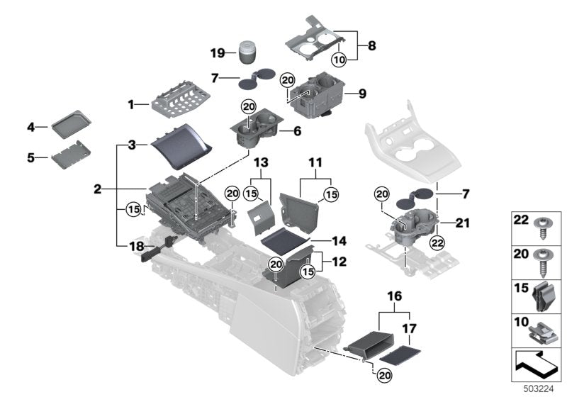 Genuine BMW 51166827172 G05 Thermoelectric Cup Holder Center Console (Inc. X5) | ML Performance UK UK Car Parts