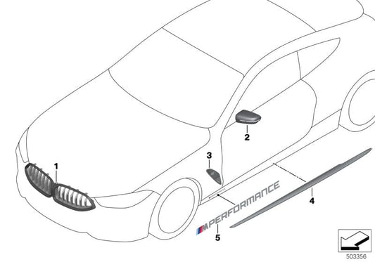 Genuine BMW 51132466813 G14 G16 G15 Trim Air Duct Side Panel Cfrp, Left M PERFORMANCE (Inc. 840iX, 840i & M850iX) | ML Performance UK UK Car Parts