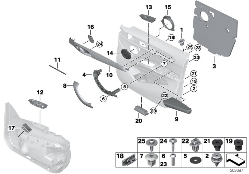 Genuine BMW 51417450125 Decor Strip, Left PEARL (Inc. X1) | ML Performance UK UK Car Parts