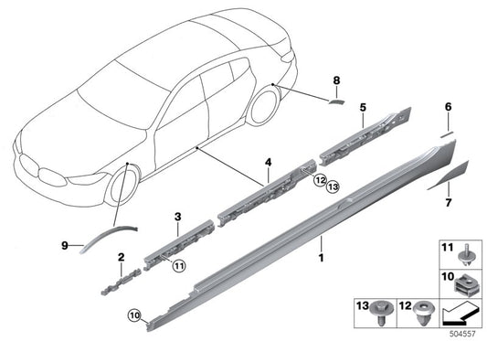 Genuine BMW 51127493653 G16 Left Protection Foil (Inc. 840dX, 840i & 840iX) | ML Performance UK UK Car Parts