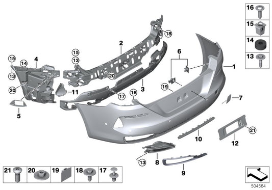 Genuine BMW 51129465377 G16 Kit, Mount For Pdc/Pma Sensor, Rear (Inc. 840dX, 840i & 840iX) | ML Performance UK UK Car Parts