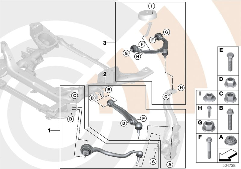 Genuine BMW 31122475229 F15 Wishbone Repair Kit Top Right VALUE LINE (Inc. X5) | ML Performance UK UK Car Parts