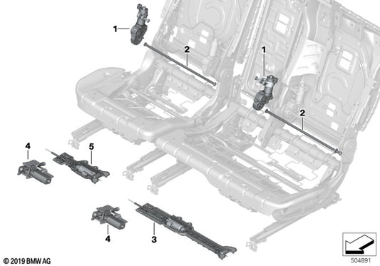 Genuine BMW 52207497466 G05 G07 Spare Part Kit, Backrest Drive 0.4 (Inc. X5) | ML Performance UK UK Car Parts