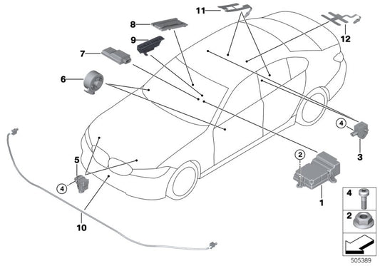 Genuine BMW 65779349777 G32 G15 G11 Sensor, Front (Inc. M340i, 745e & 320i 1.6) | ML Performance UK UK Car Parts