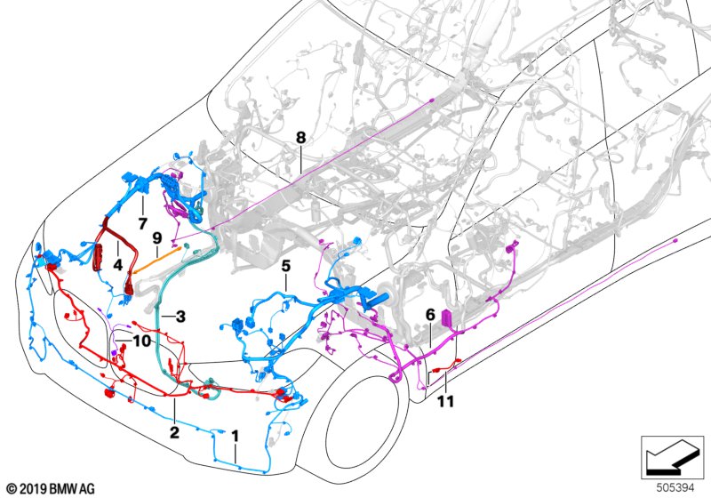 Genuine BMW 61118715382 G05 G06 Rep. Wiring Harness For Electric Fan 850W (Inc. X5 & X6 40iX) | ML Performance UK UK Car Parts