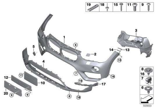 Genuine BMW 51117453562 TriCover, Bumper, Primed, Front (Inc. X1) | ML Performance UK UK Car Parts
