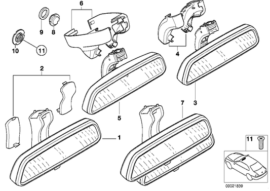 Genuine BMW 51168174088 E38 Interior-Mirror, Manual (Inc. 740d, 728iL & 725tds) | ML Performance UK UK Car Parts