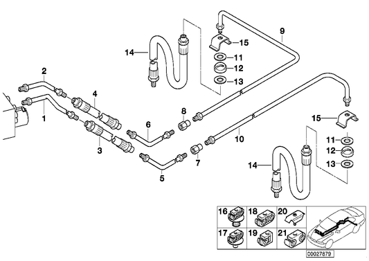 Genuine BMW 34326755533 E39 E38 Pipe M12/M12-314mm (Inc. 740iL, 730iL & 540iP) | ML Performance UK UK Car Parts