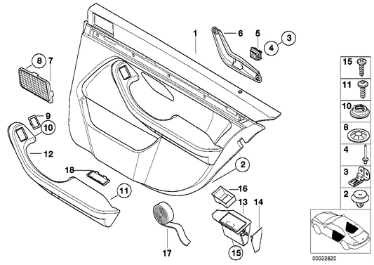 Genuine BMW 51427139947 E39 Door Trim Panel, Rear, Left SCHWARZ (Inc. 525i, 530d & 530i) | ML Performance UK UK Car Parts