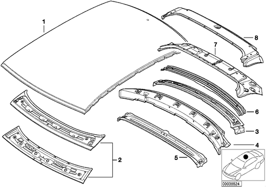 Genuine BMW 41328228246 E46 Upper Apron (Inc. 330i, 316i 1.6 & 330d) | ML Performance UK UK Car Parts