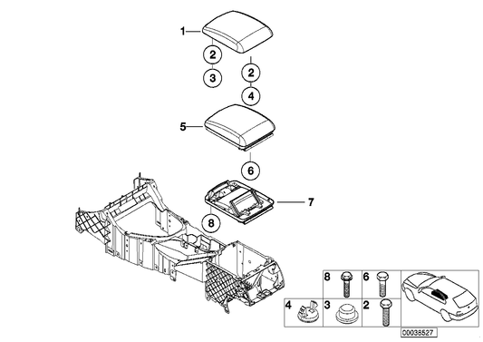 Genuine BMW 51168263733 E53 Instrument Panel, Armrest (Inc. X5) | ML Performance UK UK Car Parts