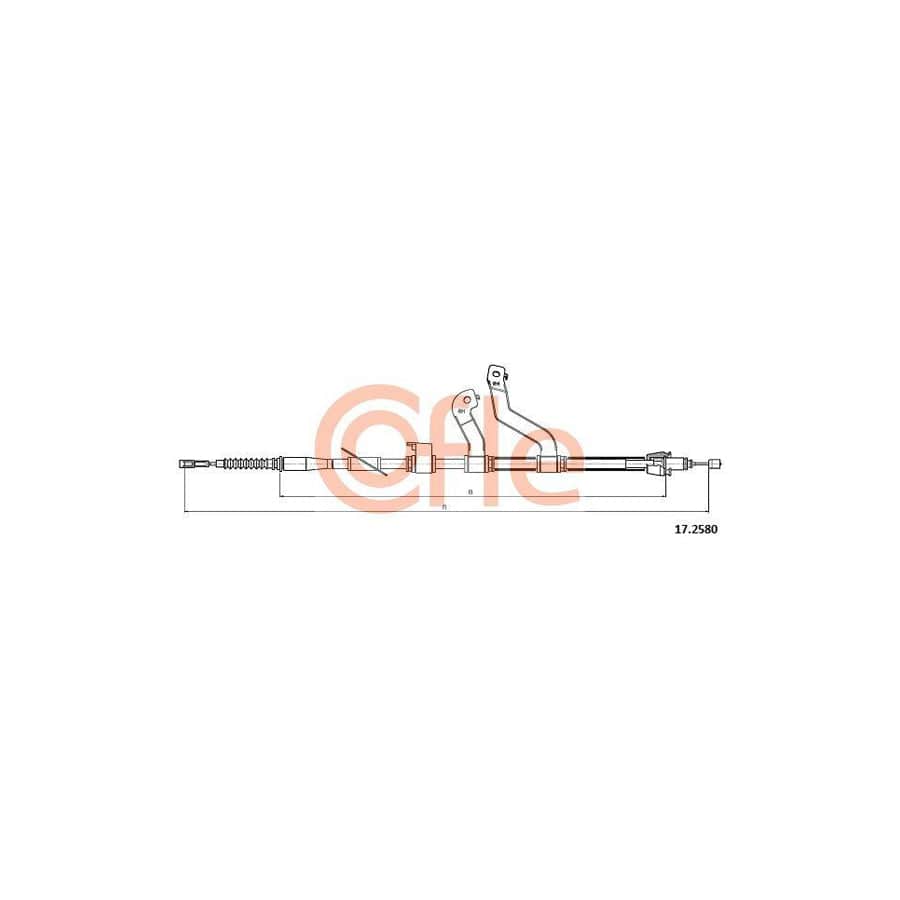 Cofle 17.2580 Hand Brake Cable For Hyundai I30