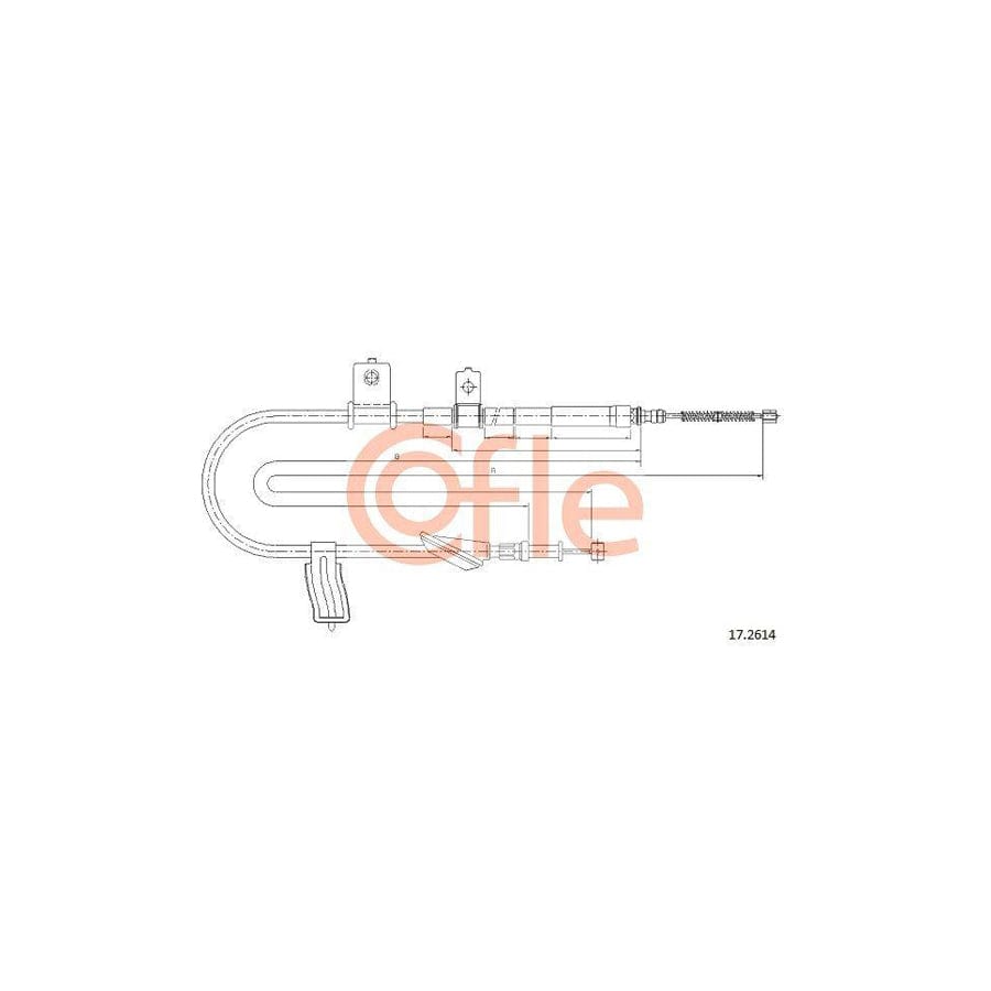 Cofle 17.2614 Hand Brake Cable