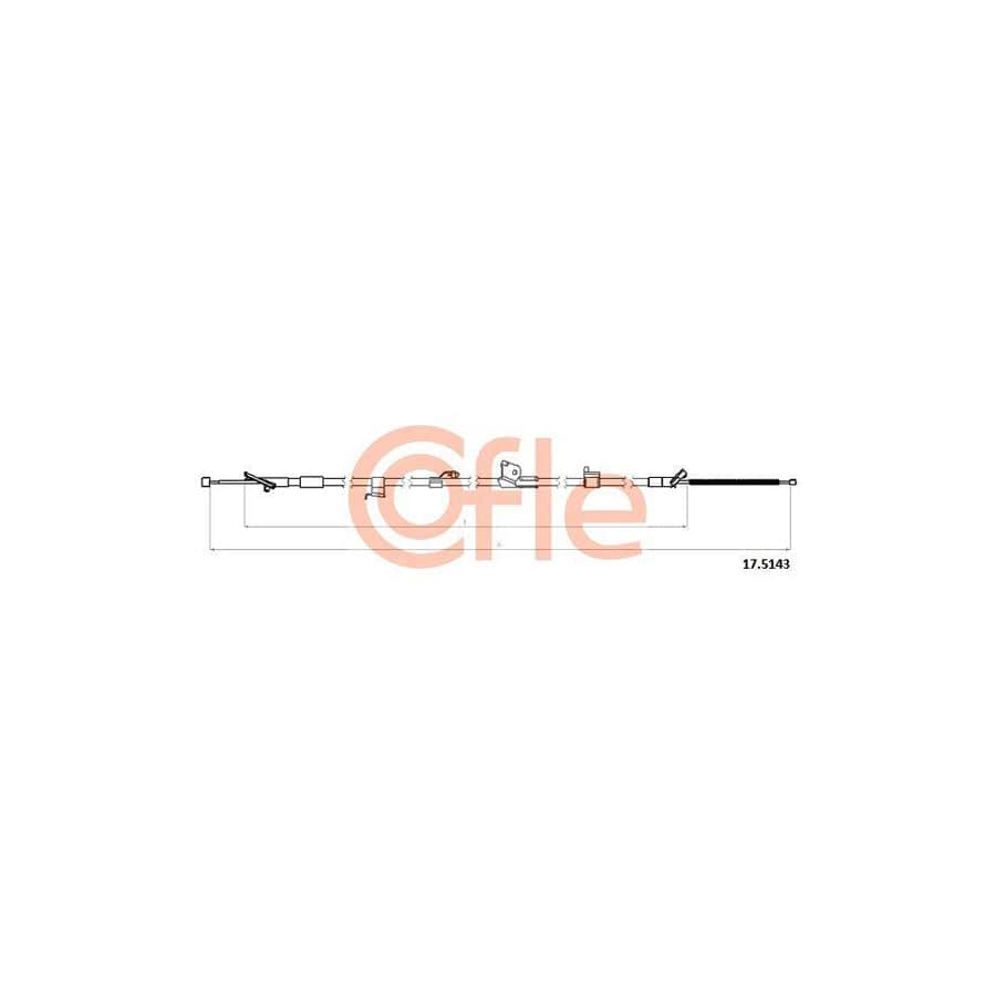 Cofle 17.5143 Hand Brake Cable For Suzuki Celerio (Lf)
