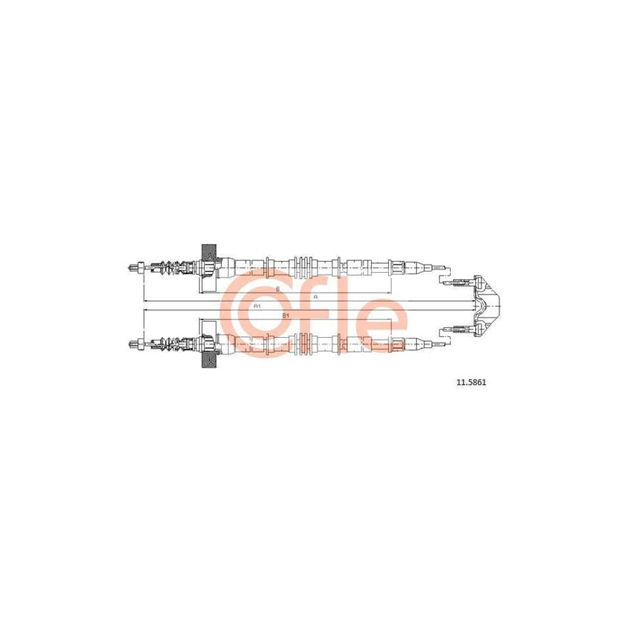 Cofle 92.11.5861 Hand Brake Cable