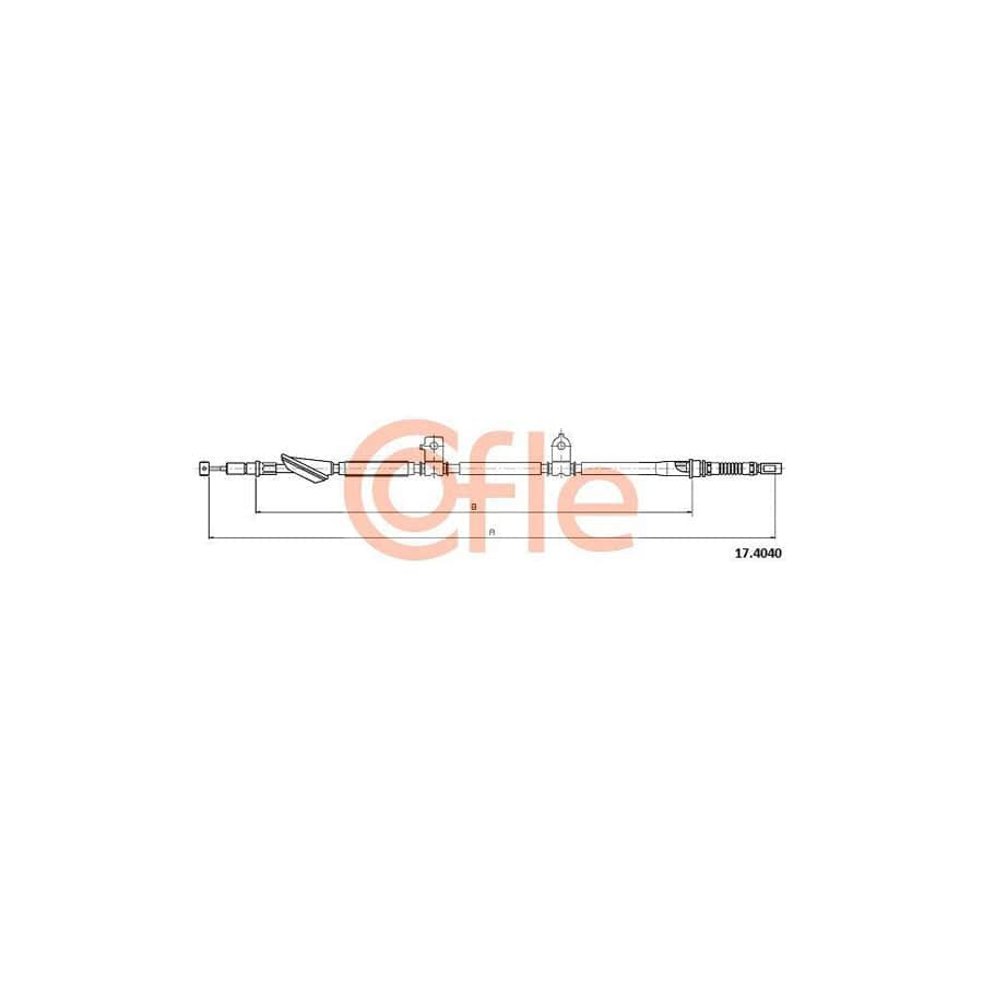 Cofle 92.17.4040 Hand Brake Cable For Honda Accord