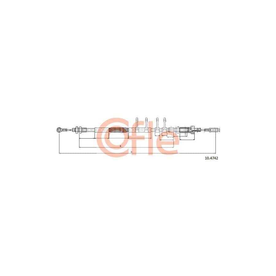 Cofle 10.4742 Hand Brake Cable
