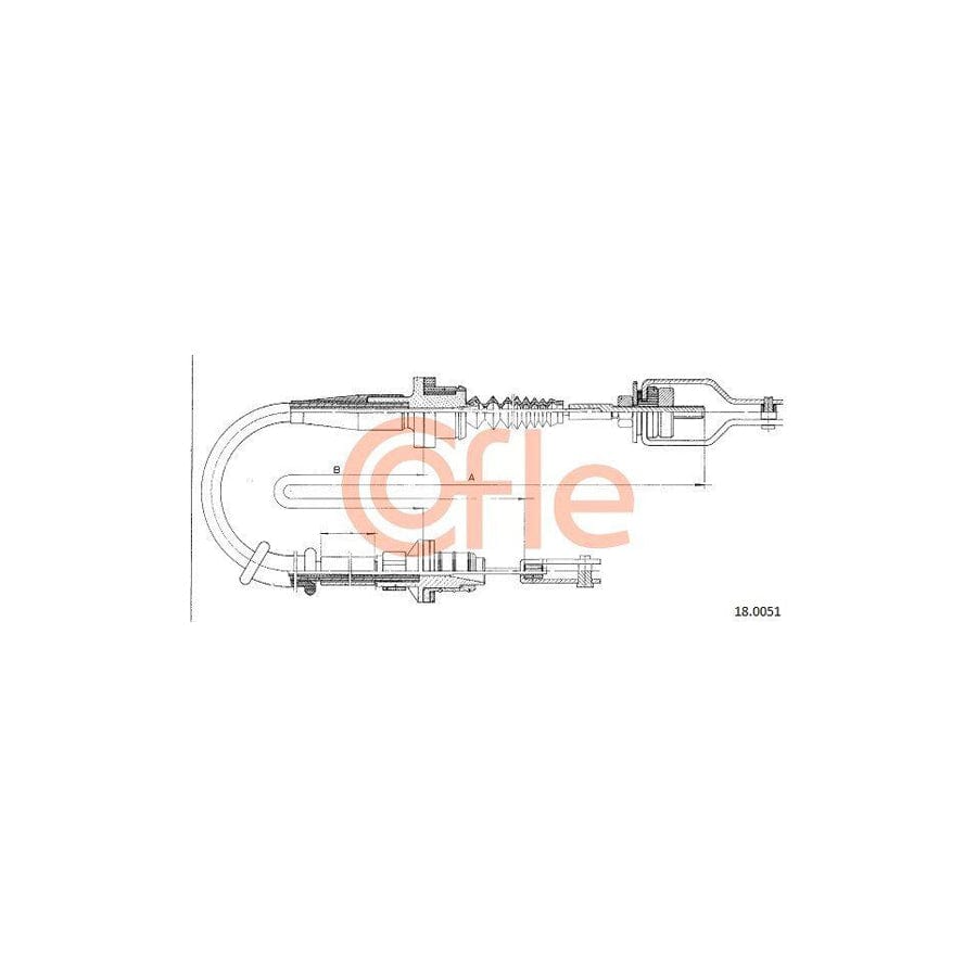 Cofle 18.0051 Clutch Cable For Nissan Primera