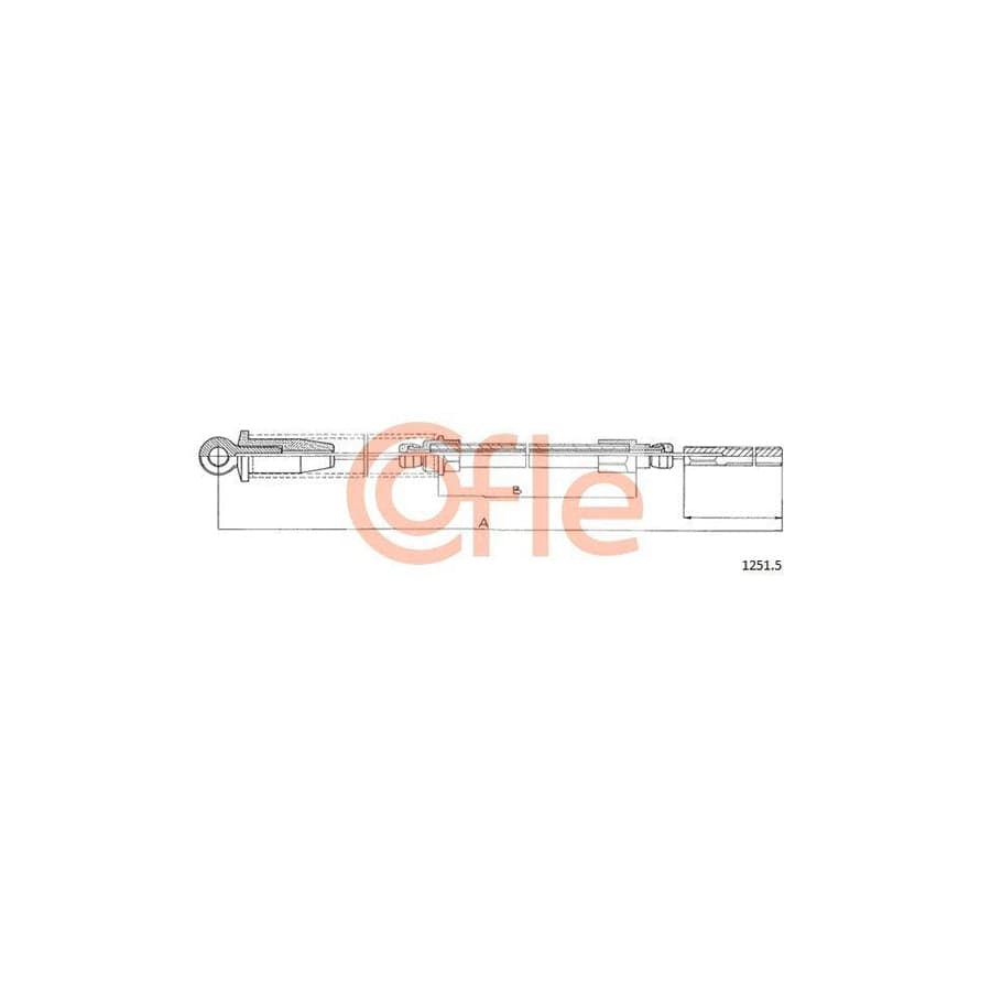 Cofle 1251.2 Hand Brake Cable For Fiat Uno