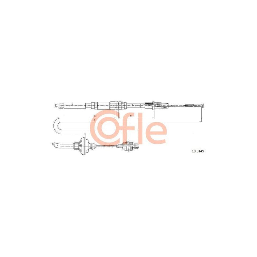 Cofle 10.3149 Clutch Cable For VW Transporter