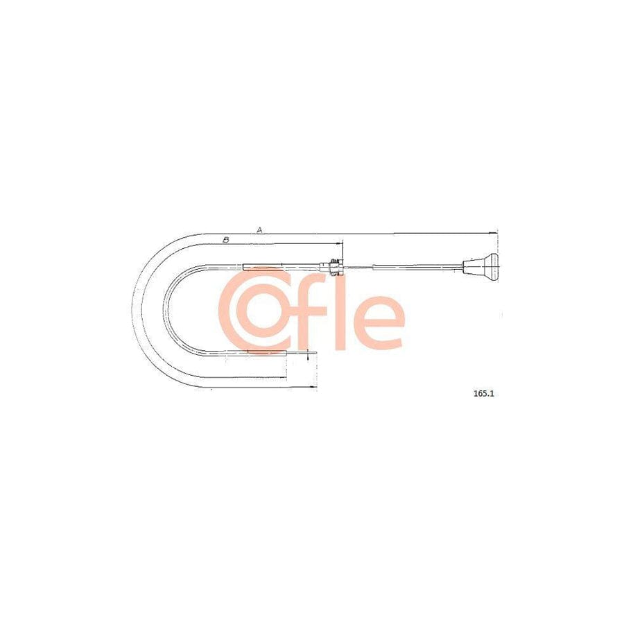 Cofle 165.1 Cable, Starter For Fiat 850 Saloon
