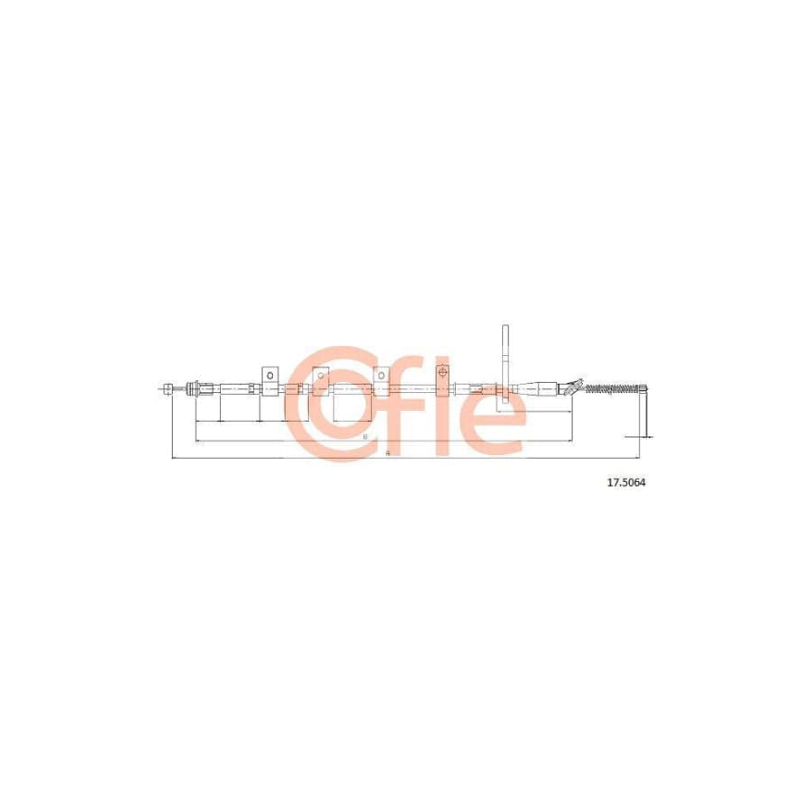 Cofle 17.5064 Hand Brake Cable For Suzuki Swift Iii Hatchback (Mz, Ez)