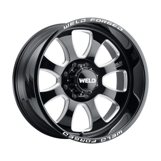 Weld W70742017BBA Renegade Xt Wheel 24x12 8x170 ET-51 BS4.5 Gloss Black &amp; Contrast Cut