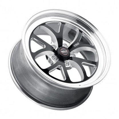 Weld 76LB-505B25A S76 Wheel 15x5 5x4.75 ET-13 BS2.5 Black Center - Polished Shell