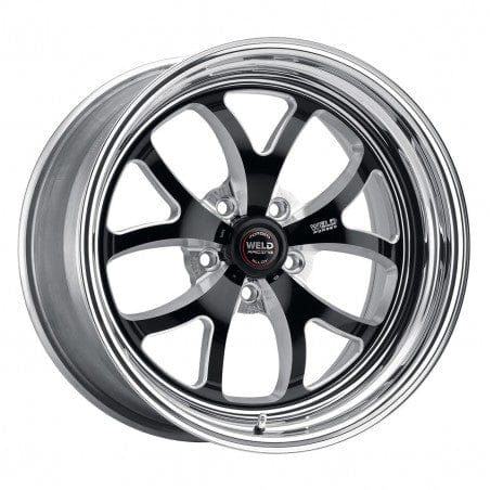 Weld 76MB8090A67A S76 Wheel 18x9 5x4.5 ET43 BS6.7 Black Center - Polished Shell