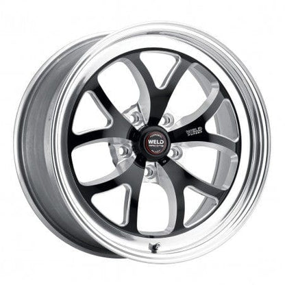Weld 76LB-505B25A S76 Wheel 15x5 5x4.75 ET-13 BS2.5 Black Center - Polished Shell
