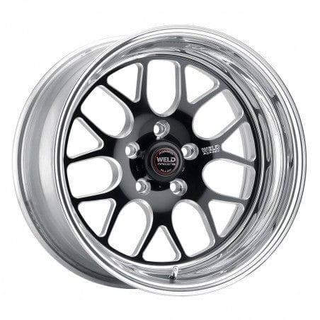 Weld 77MB-507B35A S77 Wheel 15x7 5x4.75 ET-13 BS3.5 Black Center - Polished Shell