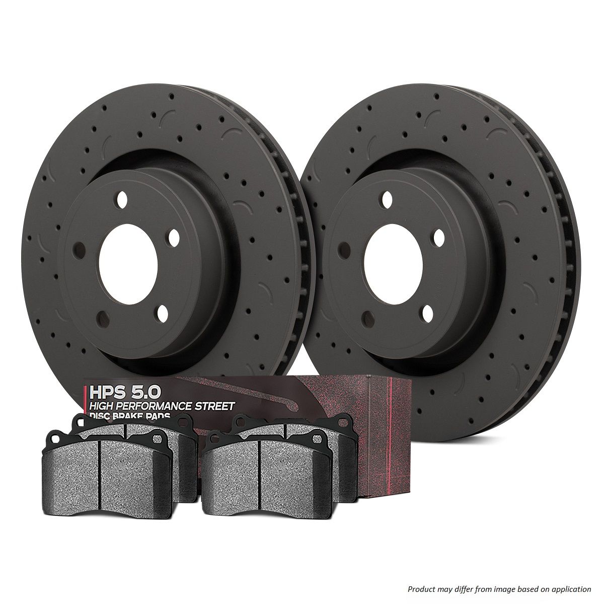 Hawk Performance HKC4231.509B Brake Kit - HPS 5.0 Pads & Talon Slotted & Drilled Discs Front
